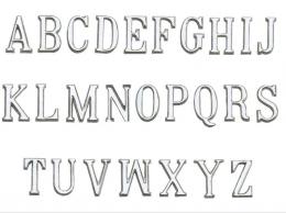 STAINLESS STEEL NARROW ROMAN CHARACTER LETTERS